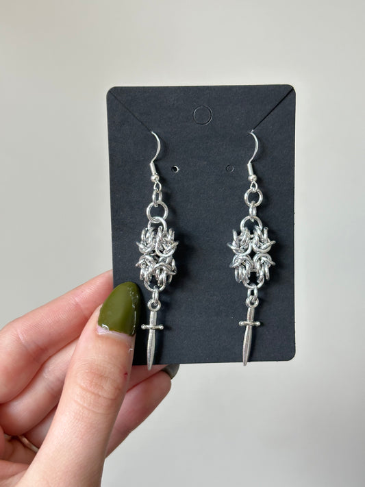 Byzantine Seed and Dagger Earrings