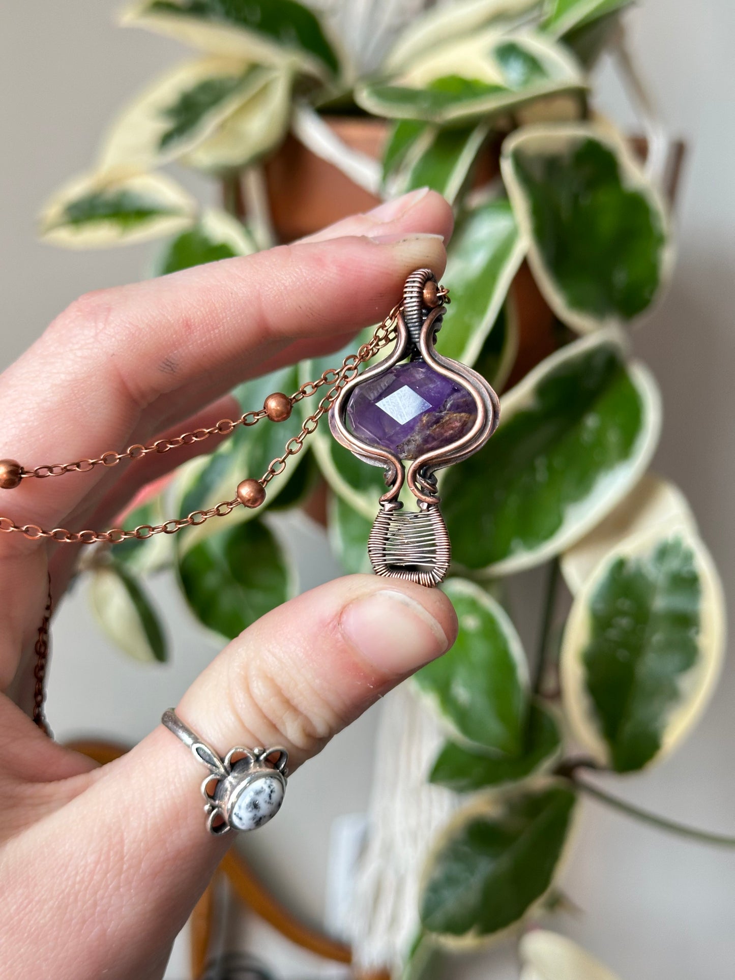 Amethyst Mushroom Pendant