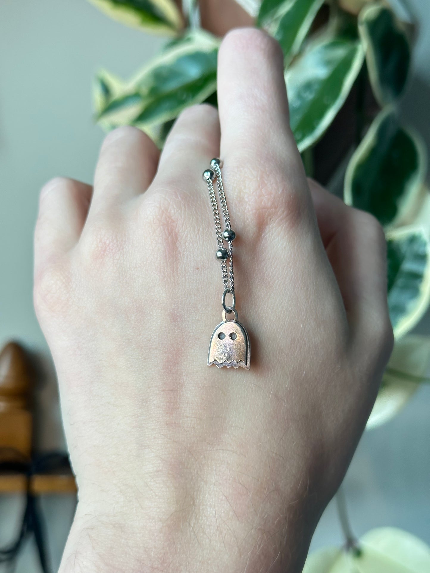 Sterling Silver Ghost Pendant and Earring set