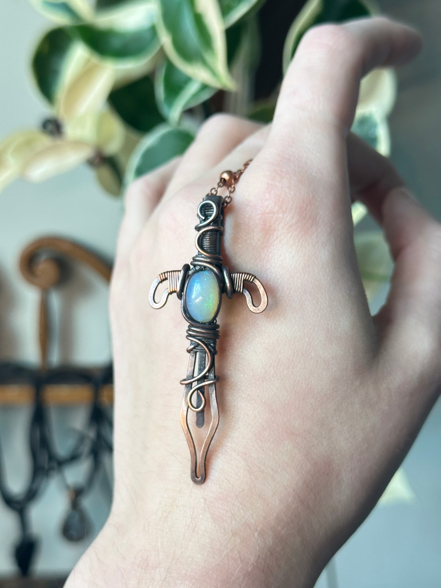 Opal Dagger Pendant