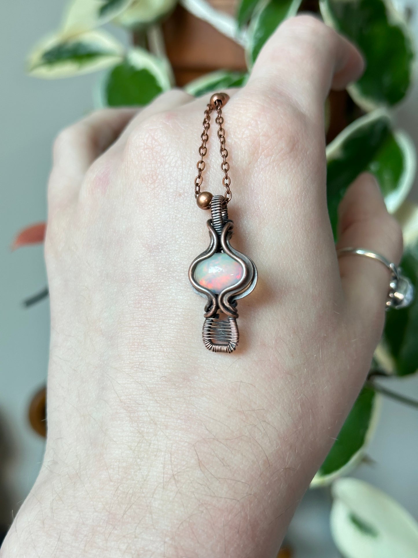 Opal Mushroom Pendant