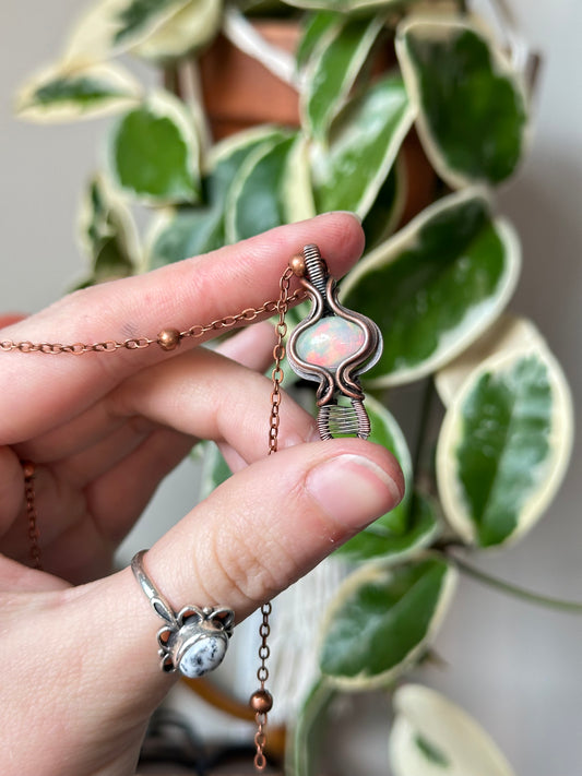 Opal Mushroom Pendant