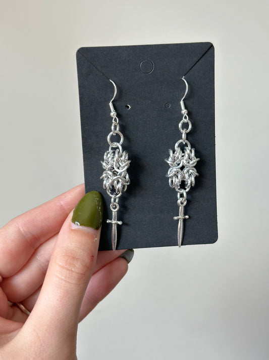 Byzantine Seed and Dagger Earrings