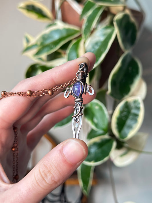 Mini Tanzanite Dagger Pendant