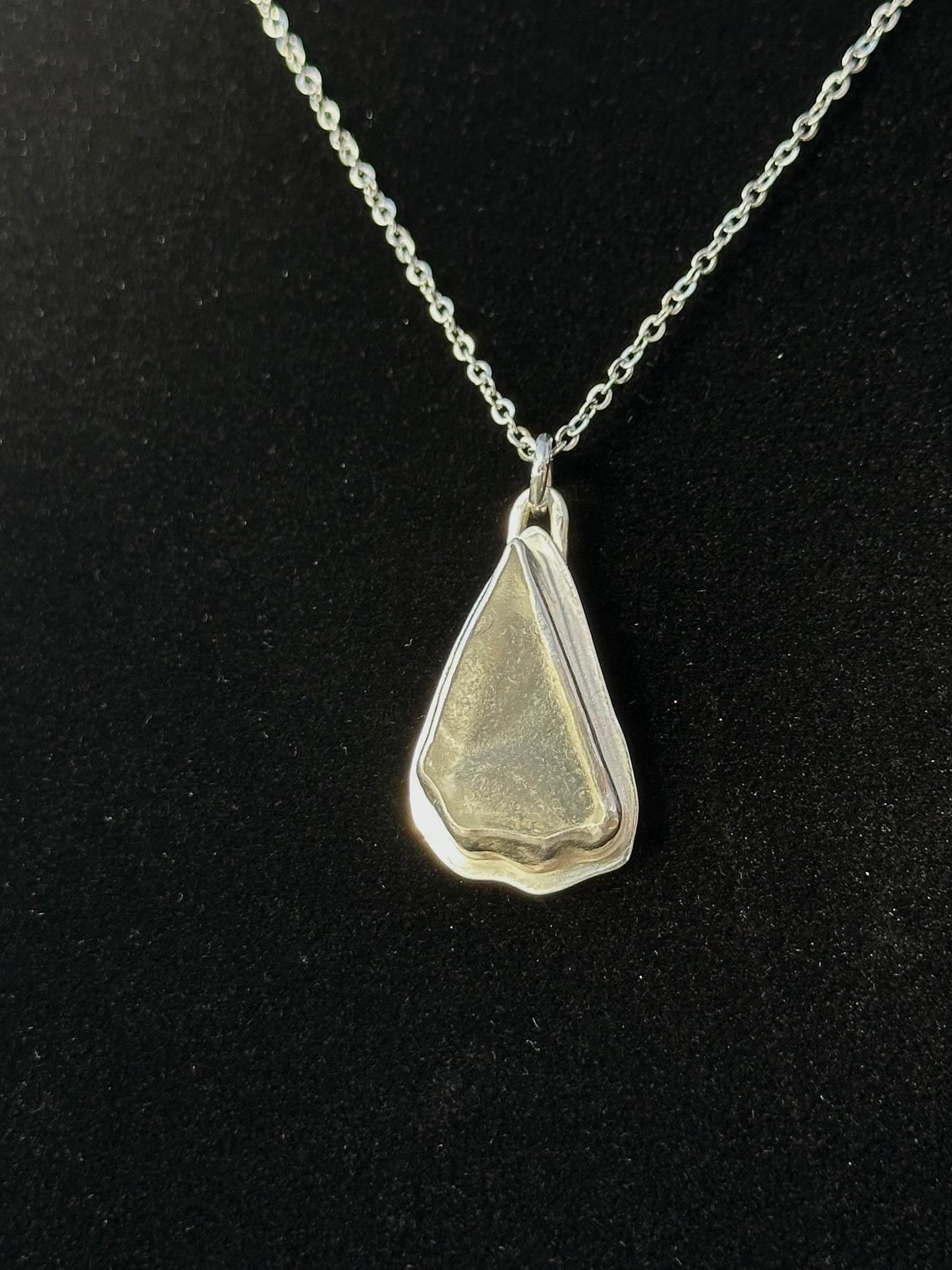 Clear Vancouver Sea Glass Pendant