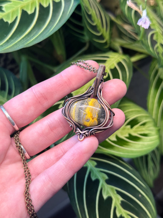 Bumblebee Jasper Pendant