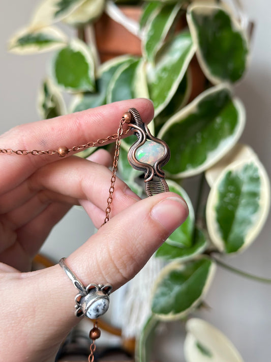 Opal Mushroom Pendant