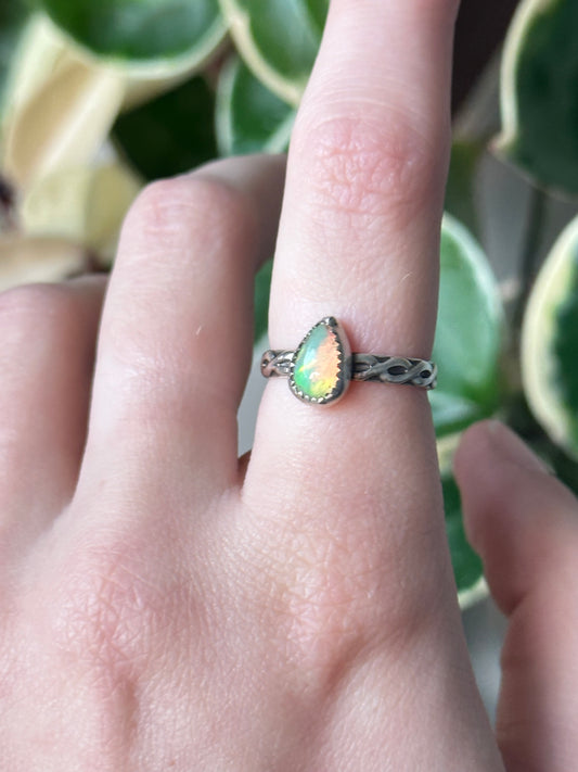 Opal Chain Ring
