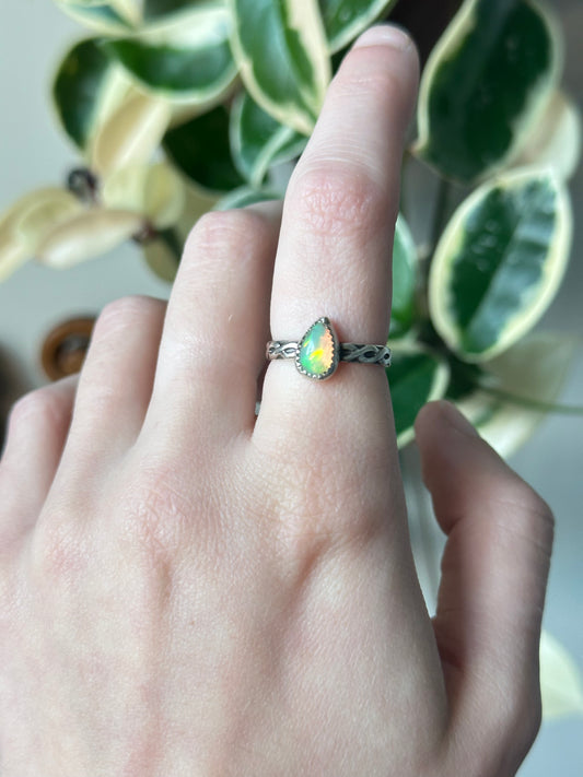 Opal Chain Ring