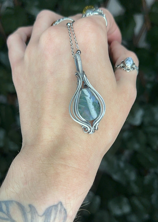 Moss Agate in Sterling Silver