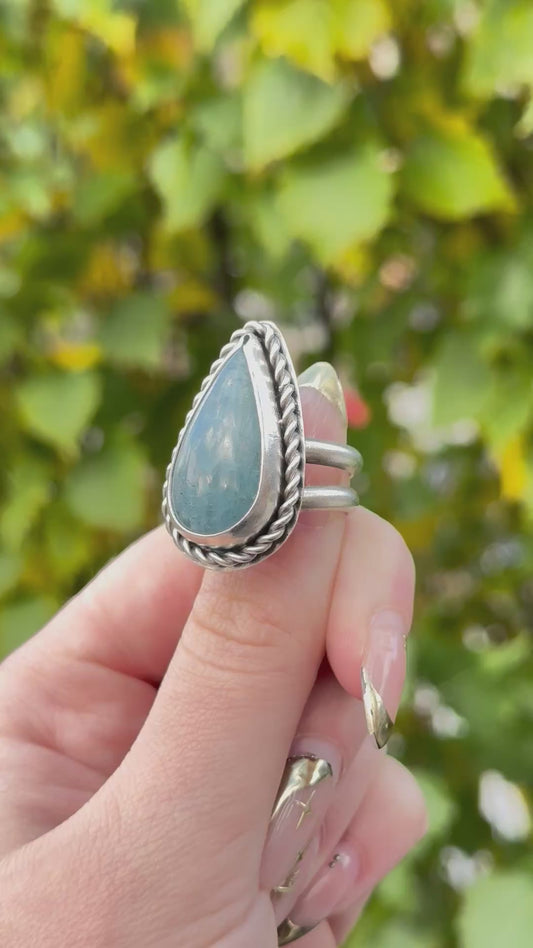 Aquamarine Statement Ring