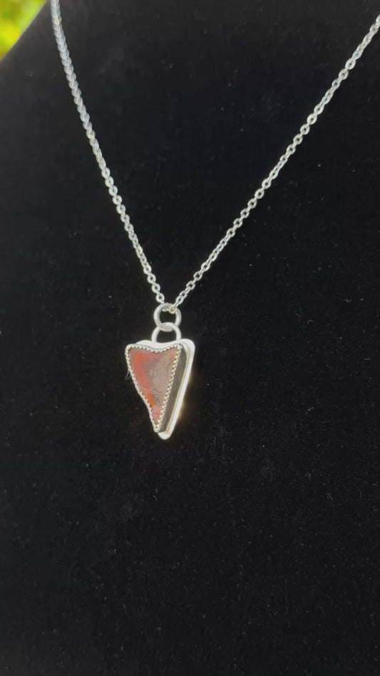 Dark Sea Glass Pendant