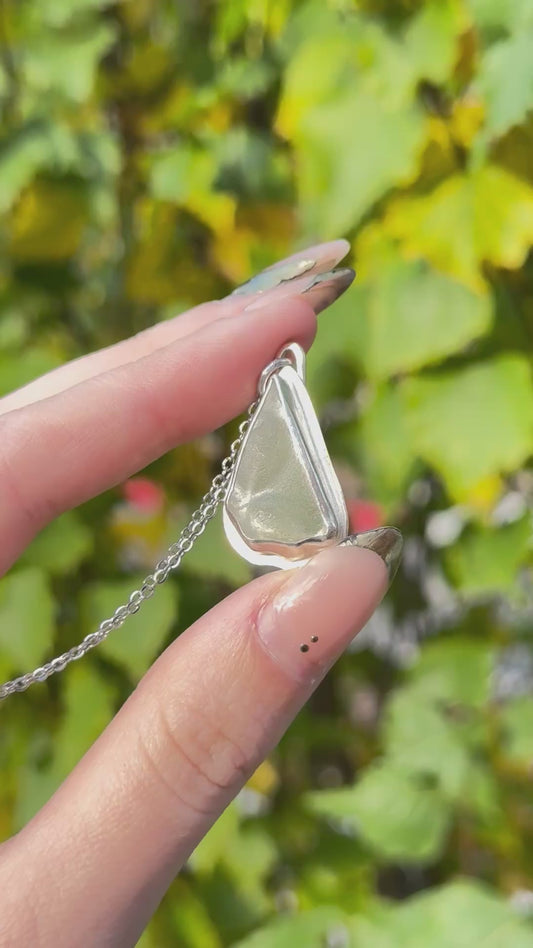 Clear Vancouver Sea Glass Pendant